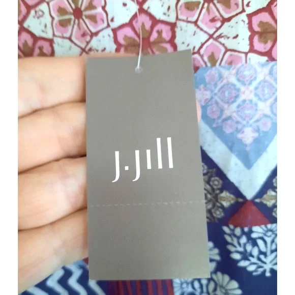 NWT Pure J Jill 100% Organic Cotton Boho Patchwork Dolman Sleeves Blouse Top XL - Picture 4 of 10